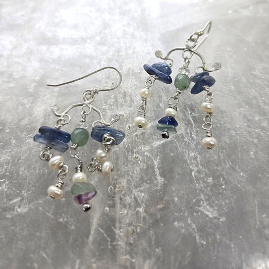 Chandelier Multistone Earrings