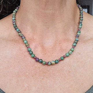 14kt GF Ruby in Zoisite Necklace/Bracelet