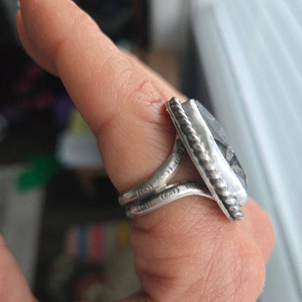 Turritella Agate Ring