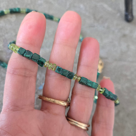 Malachite Beaded Necklace
