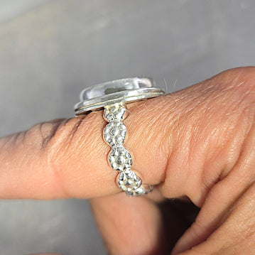 Snowflake Obsidian Ring
