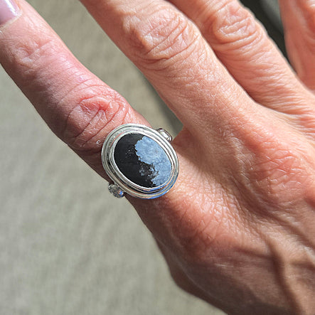Snowflake Obsidian Ring
