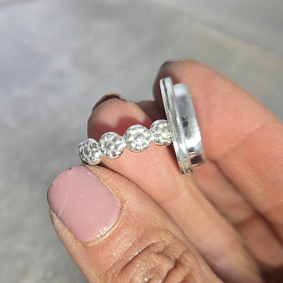 Snowflake Obsidian Ring