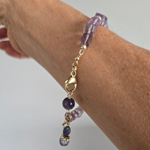 Amethyst Cube Bracelet
