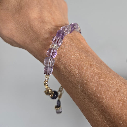 Amethyst Cube Bracelet