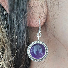 Amethyst French Wire Earrings