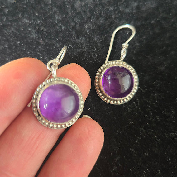Amethyst French Wire Earrings
