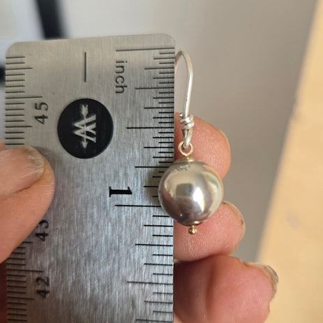 14kt Gold & Sterling Silver Ball Earrings