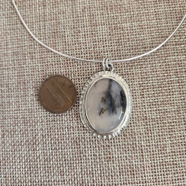 Dendritic Agate Pendant Necklace