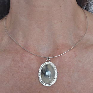 Dendritic Agate Pendant Necklace