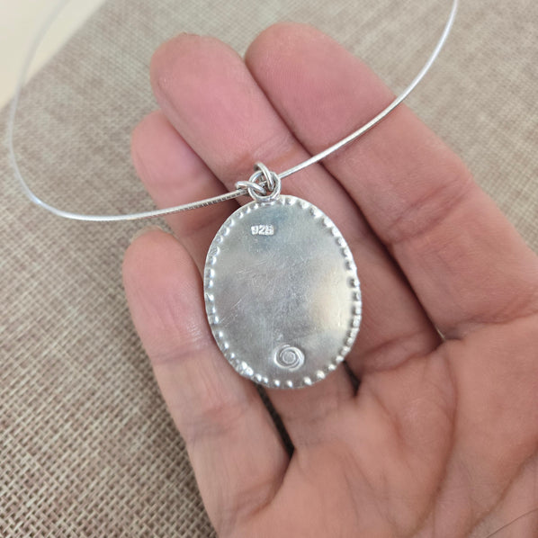 Dendritic Agate Pendant Necklace