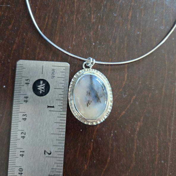 Dendritic Agate Pendant Necklace