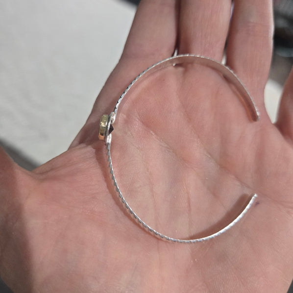 Garnet Cuff 18kt and Silver