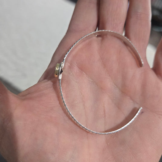 Garnet Cuff 18kt and Silver