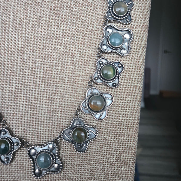 Fancy Jasper Necklace, Sterling Silver