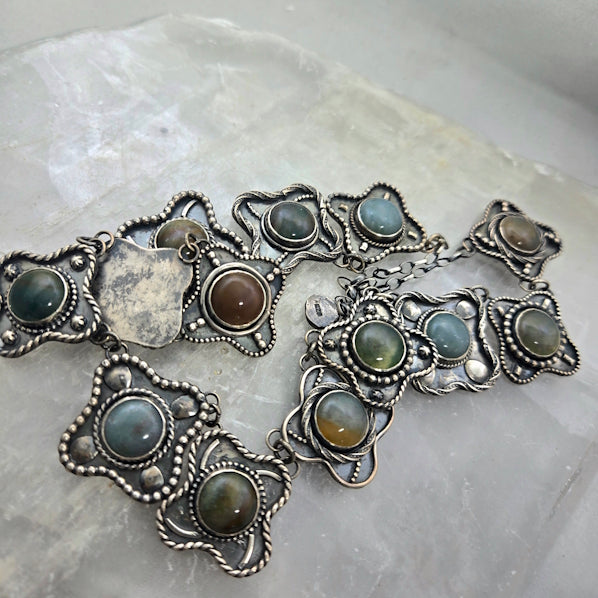 Fancy Jasper Necklace, Sterling Silver
