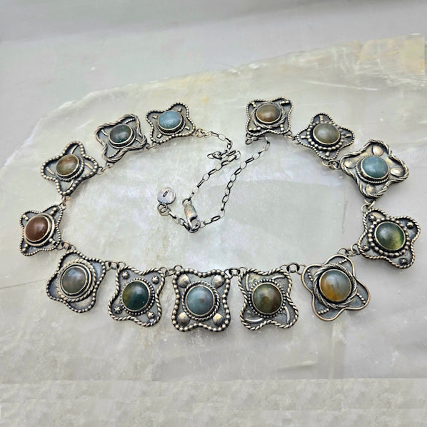 Fancy Jasper Necklace, Sterling Silver