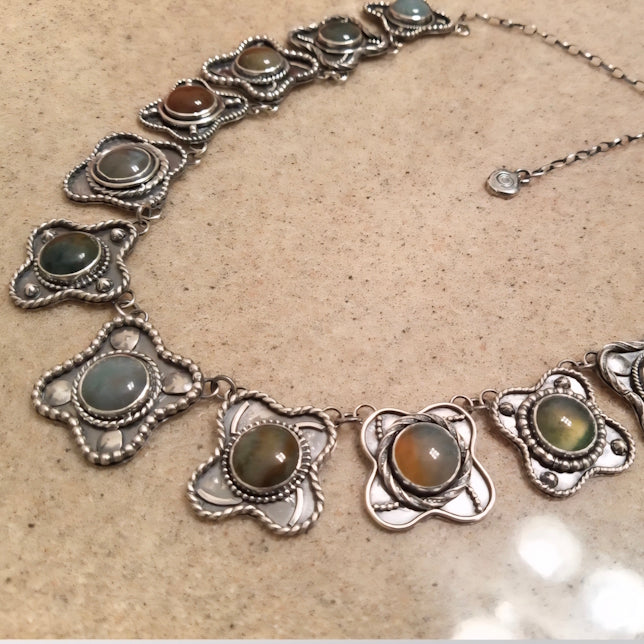 Fancy Jasper Necklace, Sterling Silver