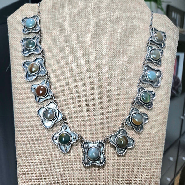 Fancy Jasper Necklace, Sterling Silver