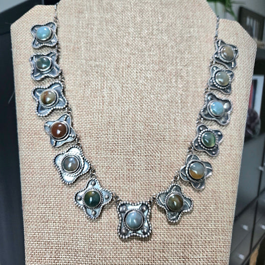 Fancy Jasper Necklace, Sterling Silver