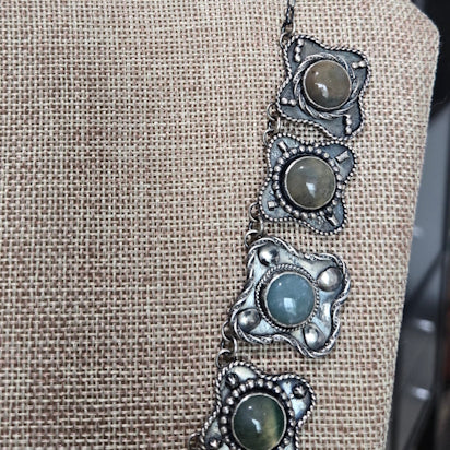 Fancy Jasper Necklace, Sterling Silver