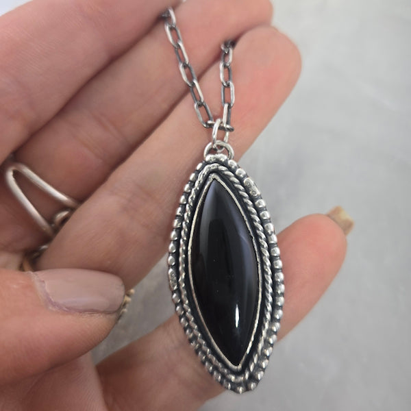 Onyx Marquise Necklace