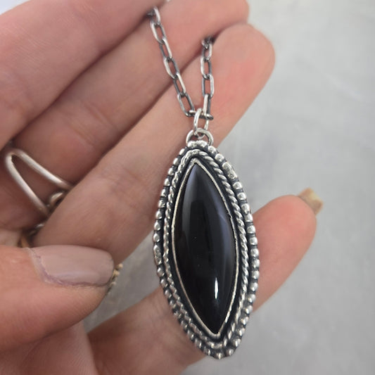Onyx Marquise Necklace