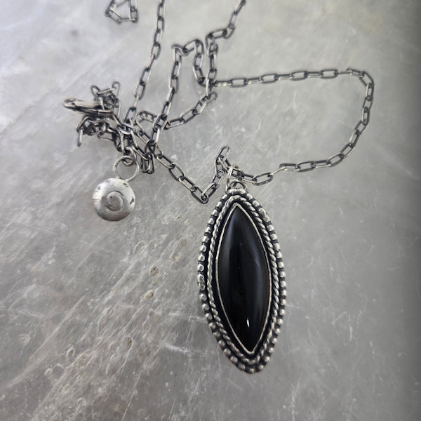 Onyx Marquise Necklace