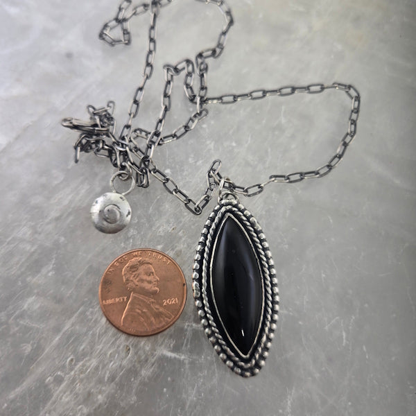 Onyx Marquise Necklace
