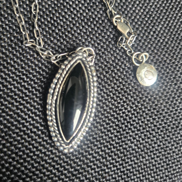 Onyx Marquise Necklace