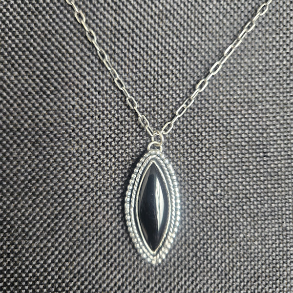 Onyx Marquise Necklace