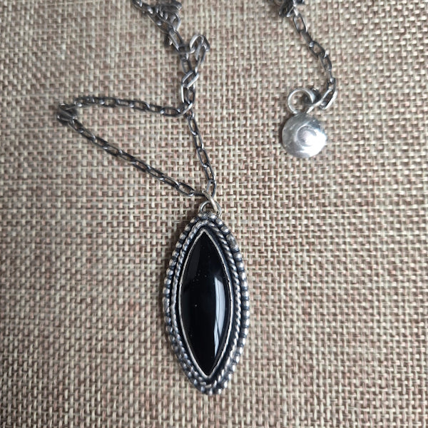 Onyx Marquise Necklace