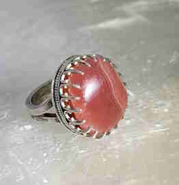 Gem Rhodochrosite Ring