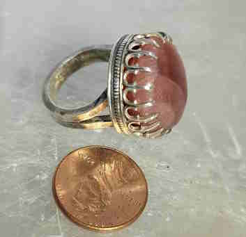 Gem Rhodochrosite Ring