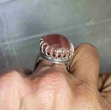 Gem Rhodochrosite Ring