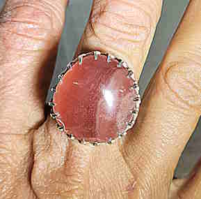 Gem Rhodochrosite Ring