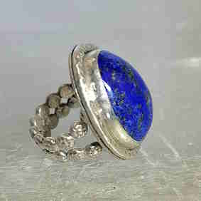 Lapis Ring-pear shaped