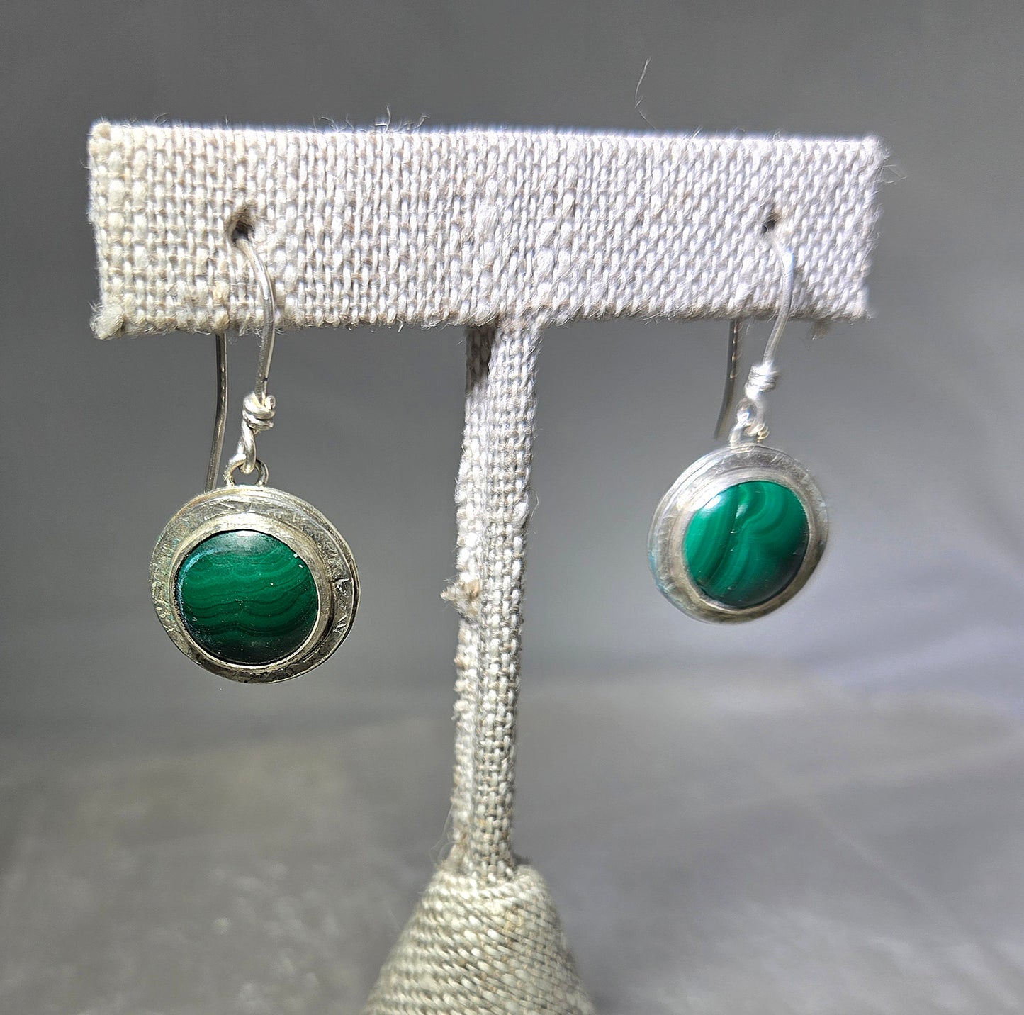 Malachite Gum Drop Earrings