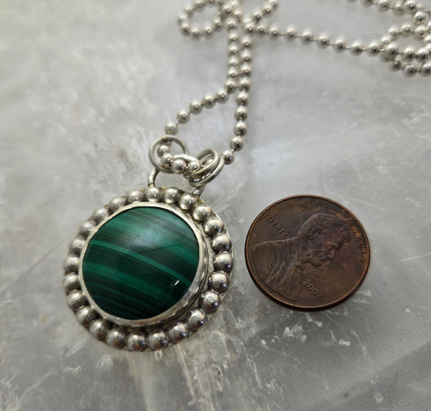 Malachite Pendant Necklace