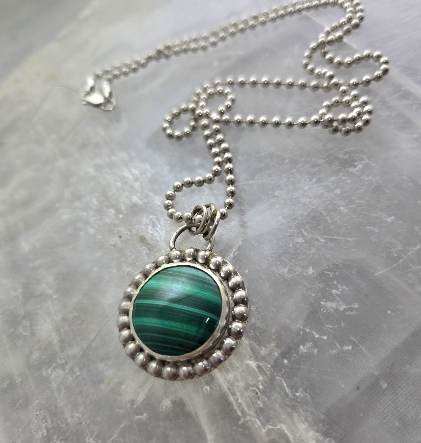 Malachite Pendant Necklace