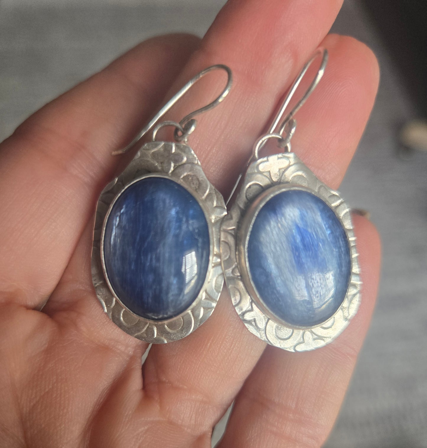 Kyanite Shield Earrings