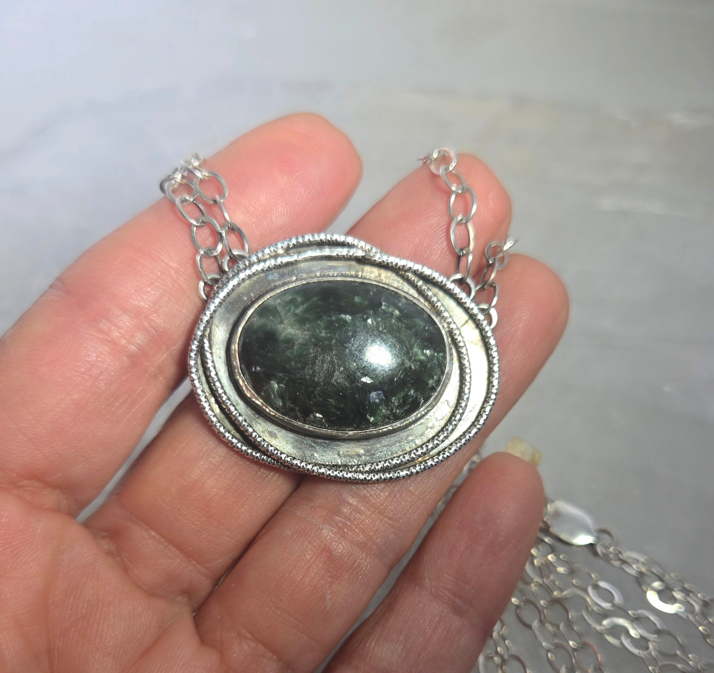Seraphinite Pendant Necklace