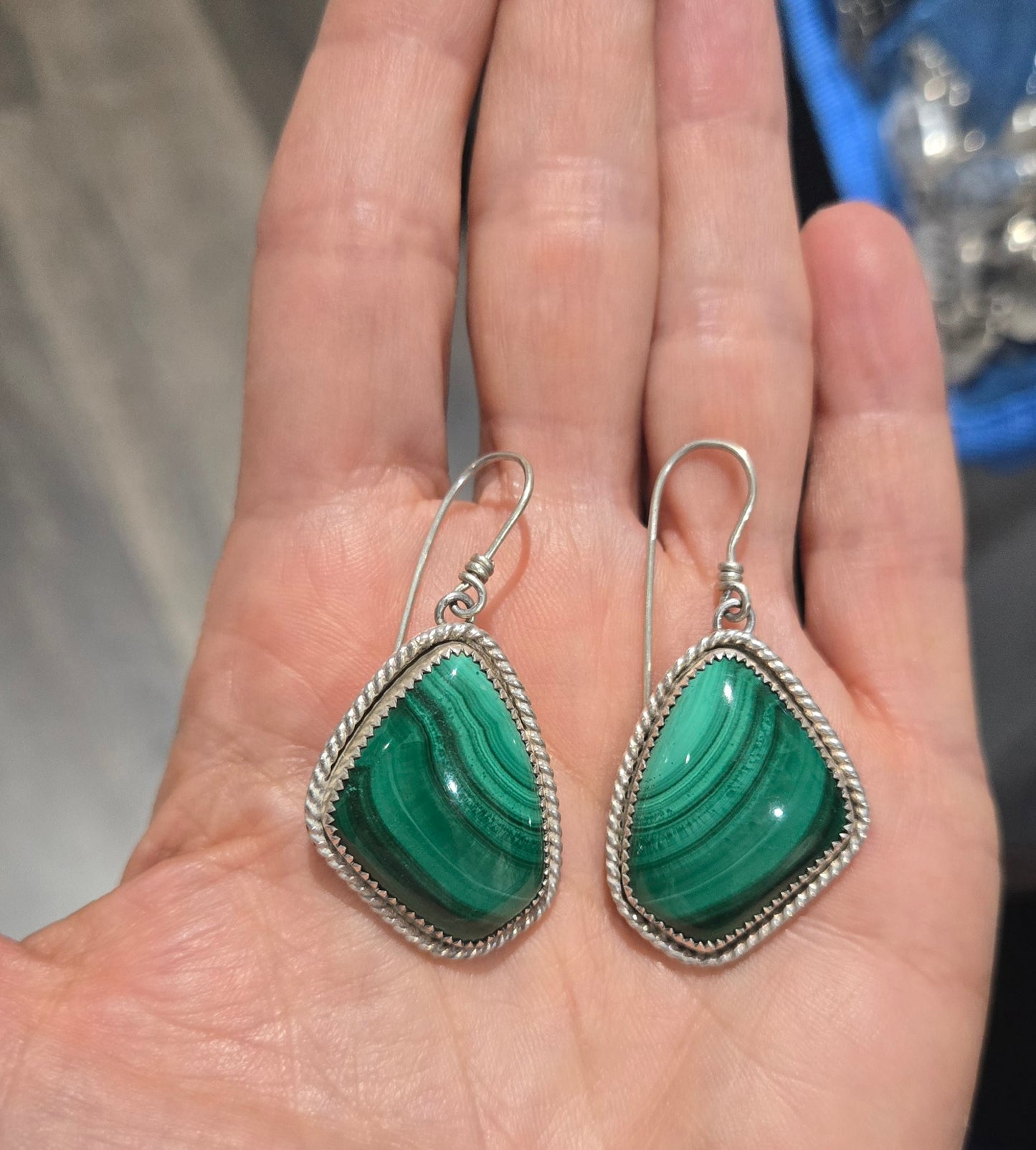 Malachite Statement Earrings