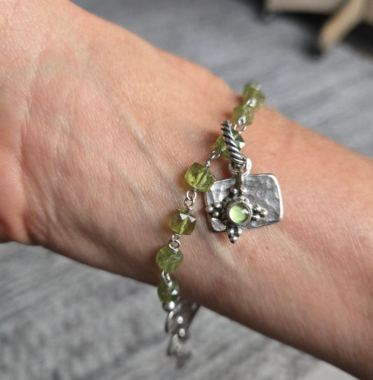 Peridot Sterling Silver Bracelet