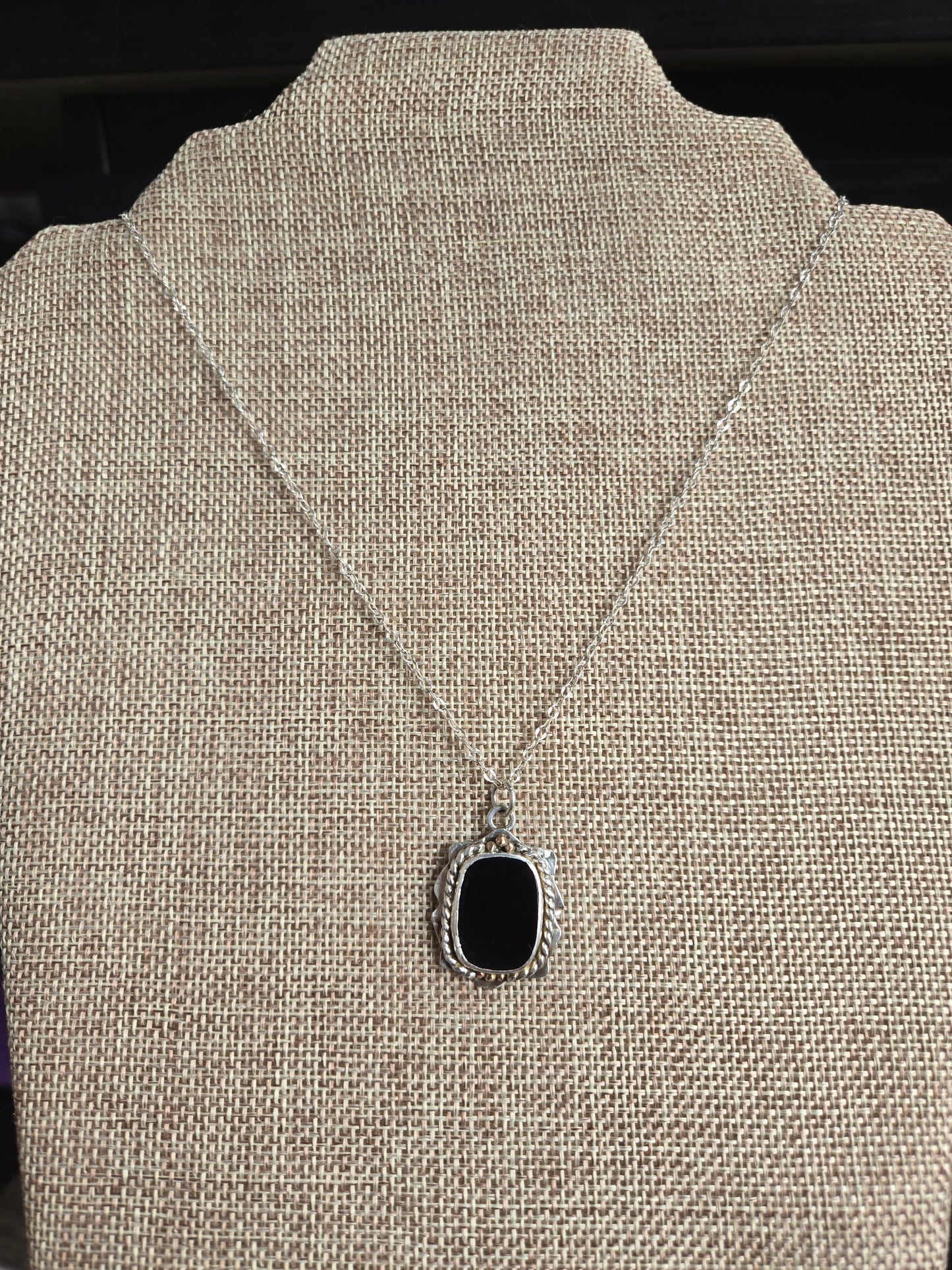 Black Onyx Pendant Necklace