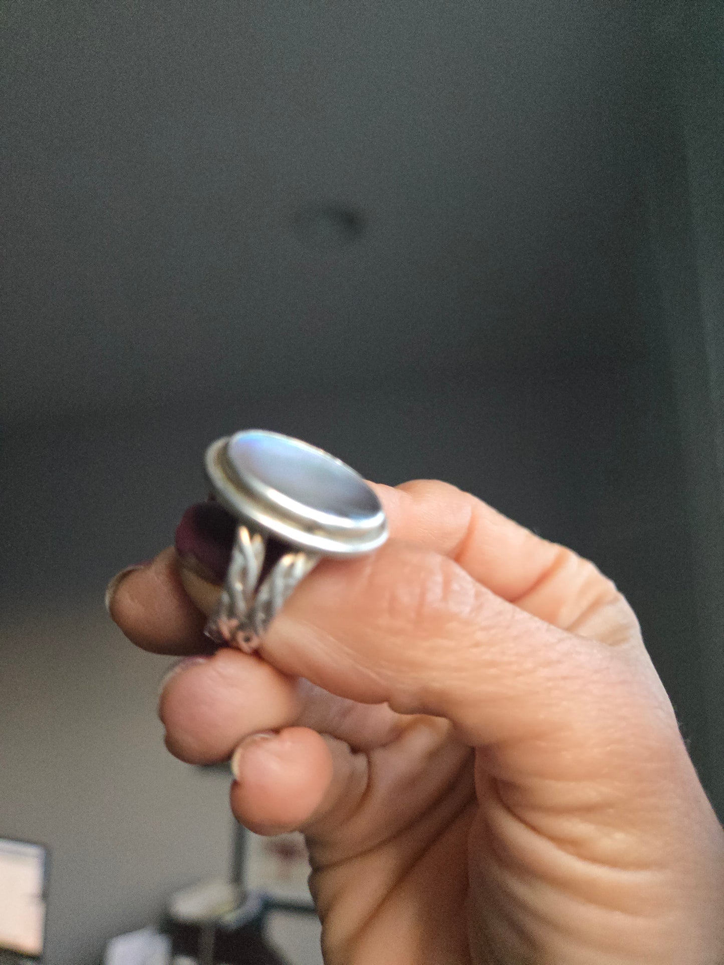 Black Mother of Pearl Ring