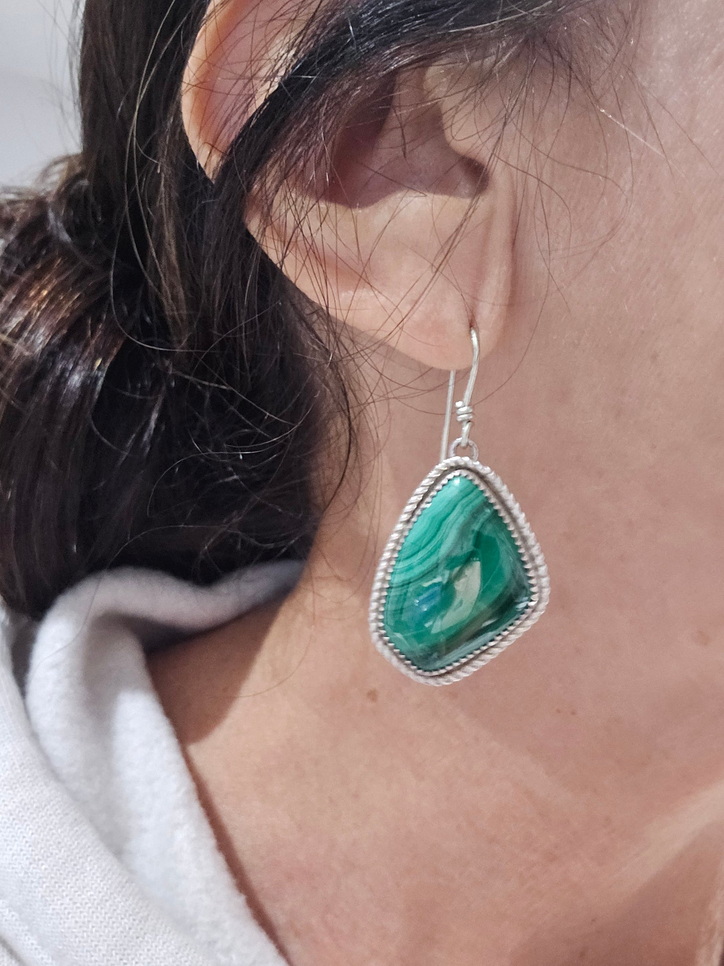 Malachite Statement Earrings