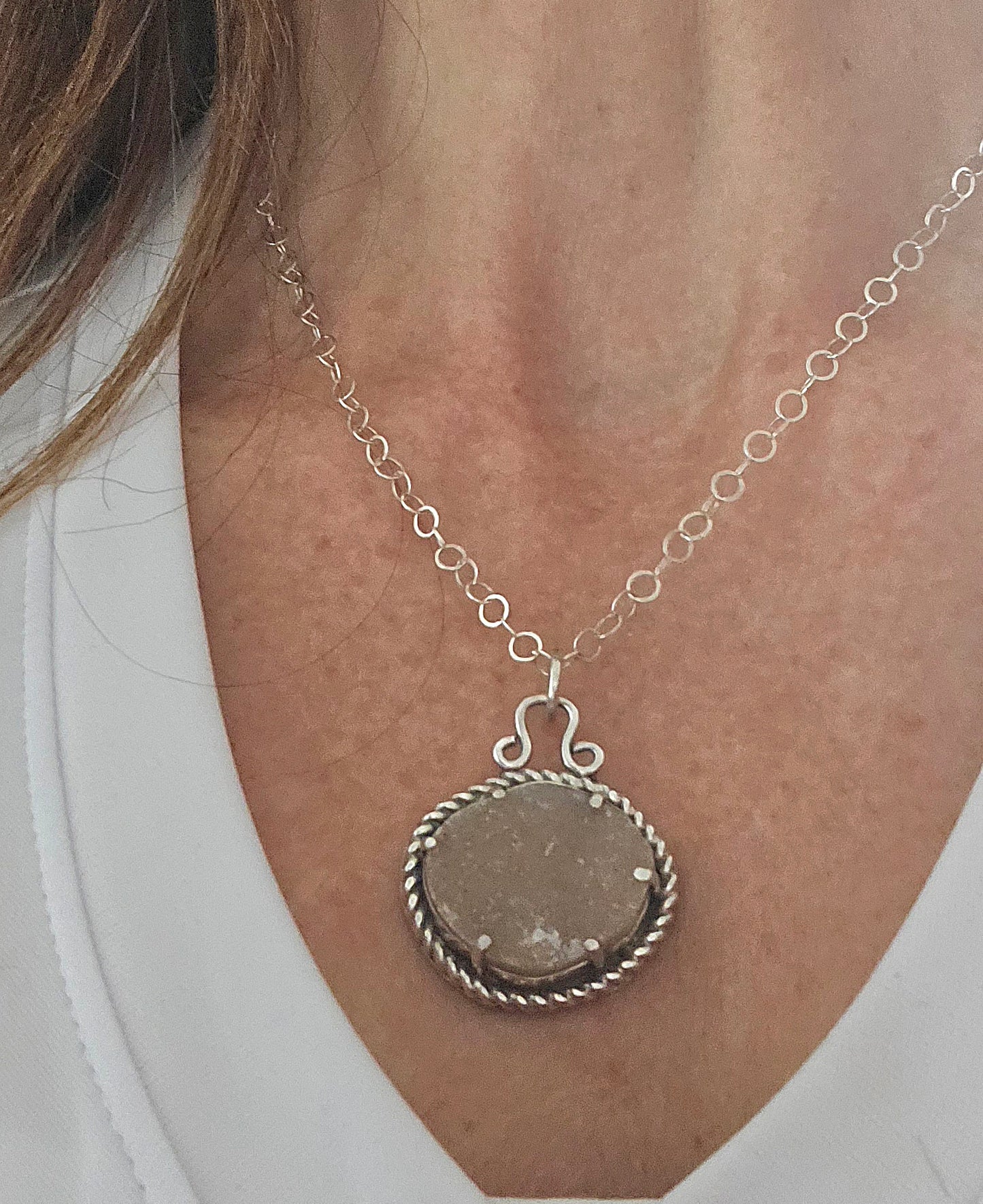 Yellow Druzy Pendant Necklace