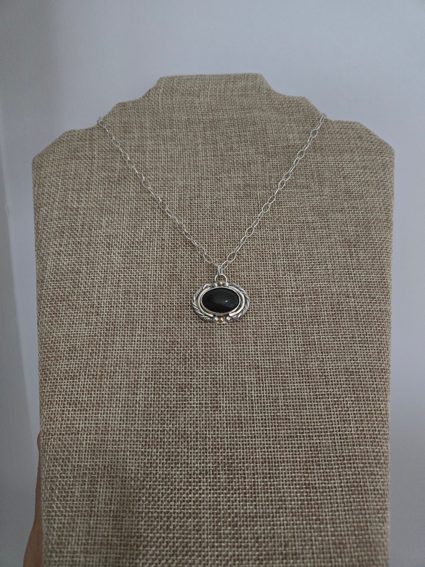 Black Obsidian Pendant Necklace