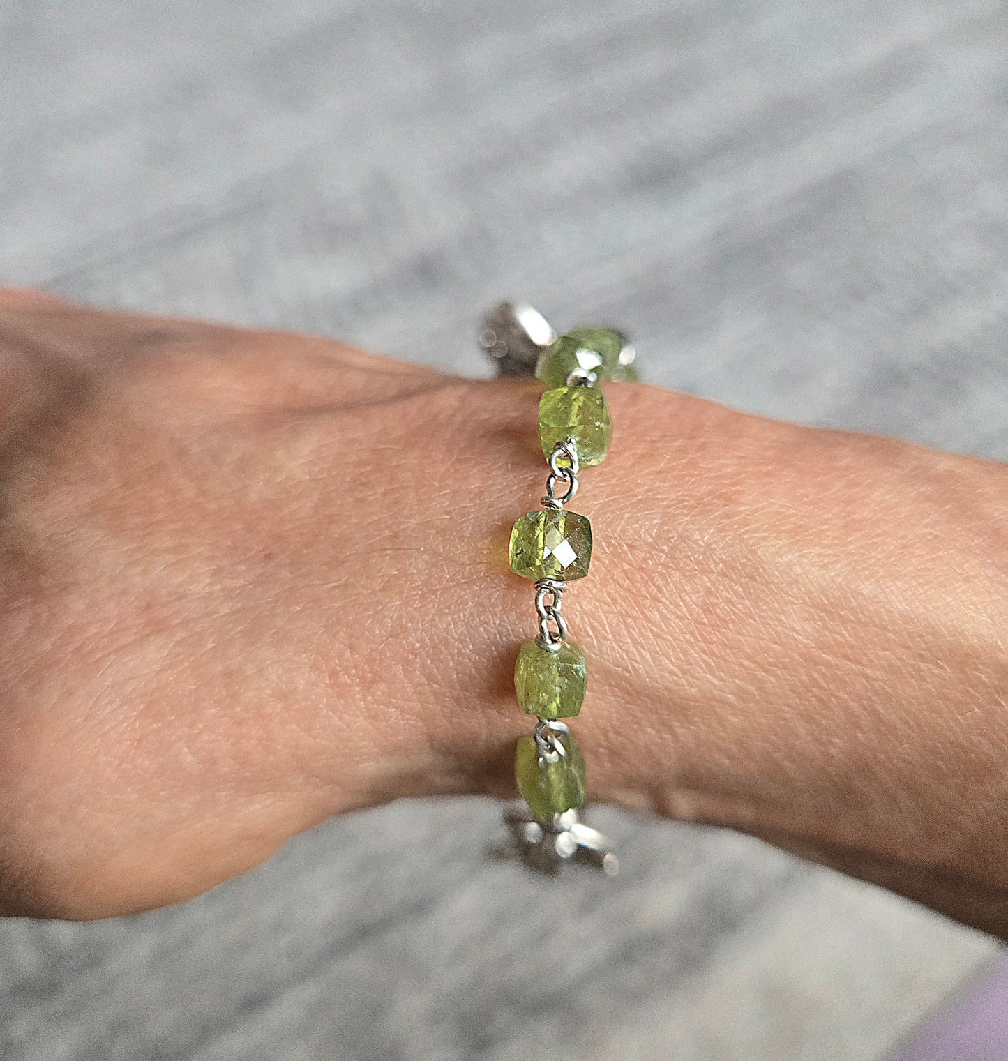 Peridot Sterling Silver Bracelet